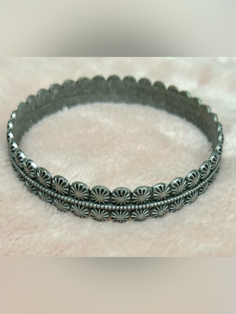 Vintage Boho Silver Tone Western Concho Bracelet | Southwestern Jewelry
